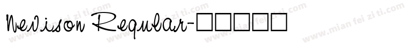 Nevison Regular字体转换